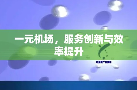 一元机场，服务创新与效率提升
