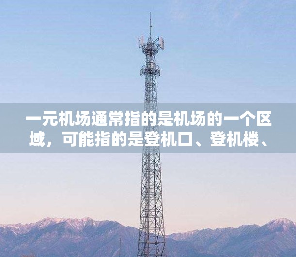 一元机场通常指的是机场的一个区域，可能指的是登机口、登机楼、登机室或登机楼的某个区域。如果您在该区域的网站无法跳转或访问，可能是因为以下原因