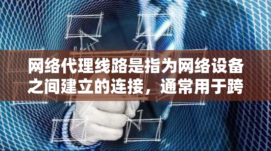 网络代理线路是指为网络设备之间建立的连接，通常用于跨网络通信、数据传输、网络测试、文件传输等。以下是一些常见的网络代理线路及其特点和应用