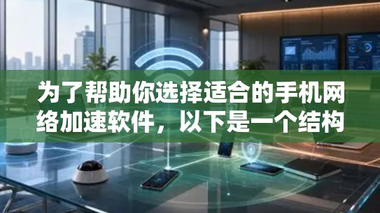 为了帮助你选择适合的手机网络加速软件，以下是一个结构化的推荐和指南