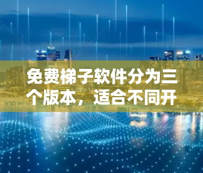 免费梯子软件分为三个版本，适合不同开发需求的用户选择
